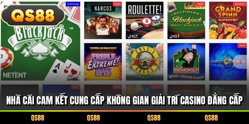 Nhà cái cam kết cung cấp không gian giải trí casino đẳng cấp